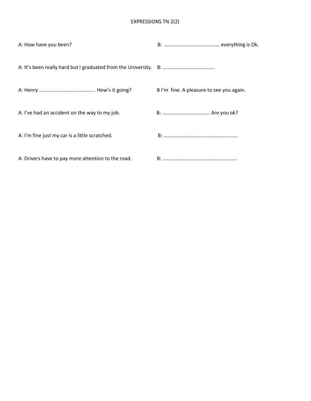 Expressions Unit 4 Cars TN 2(2)