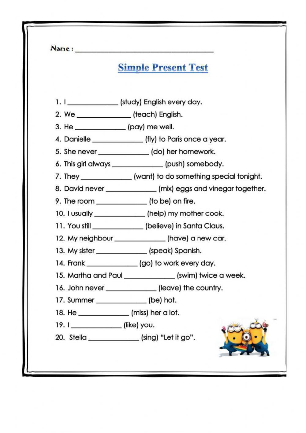 Present Simple (afirmative form)