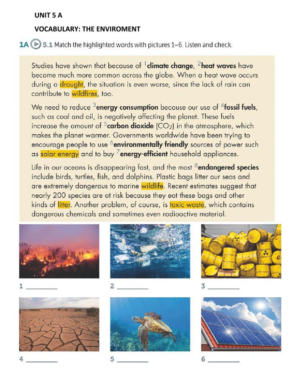 I 7 Unit 5A Vocabulary