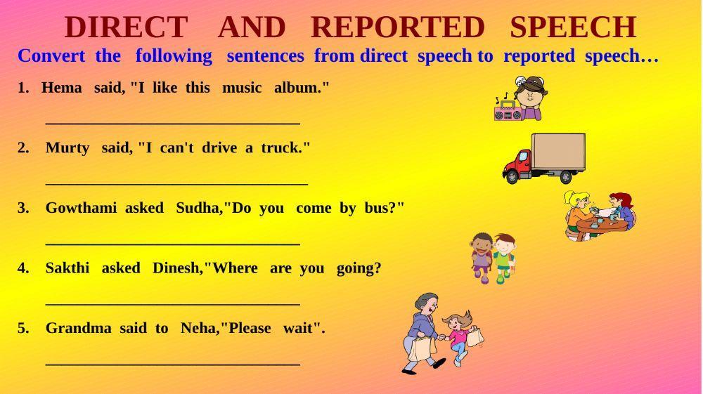 Direct  and  reported   speech