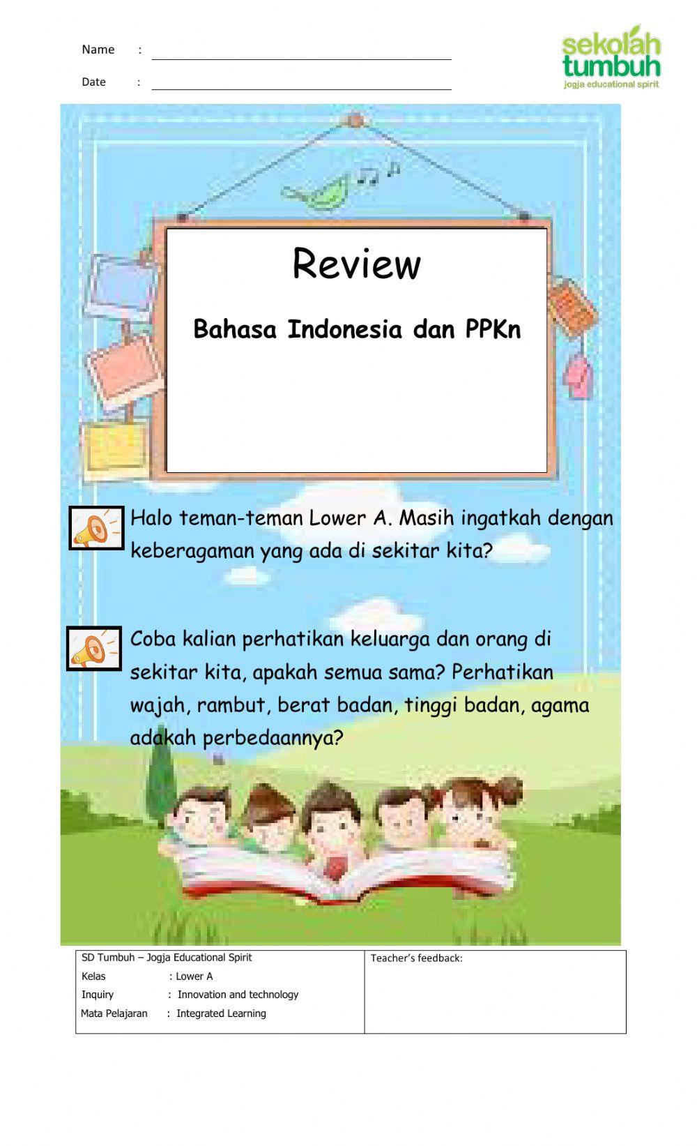 Review Bahasa Indonesia dan PPKn