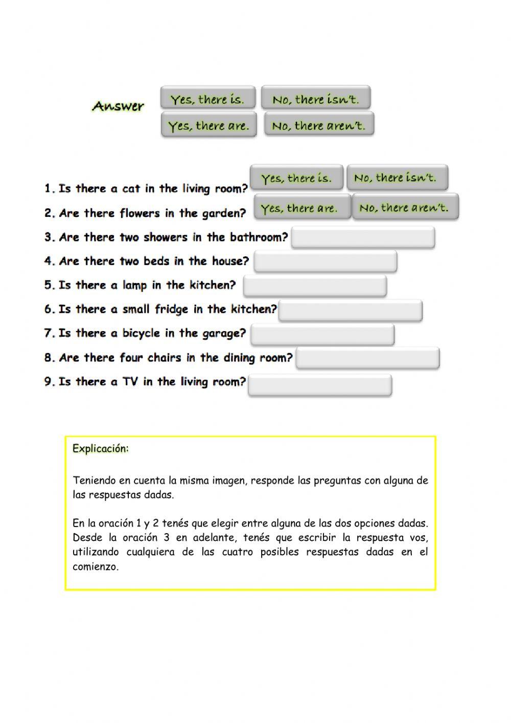 Rooms in a House - There is-are