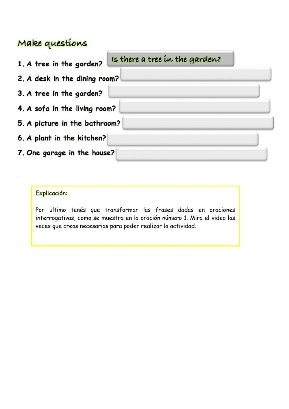 Rooms in a House - There is-are