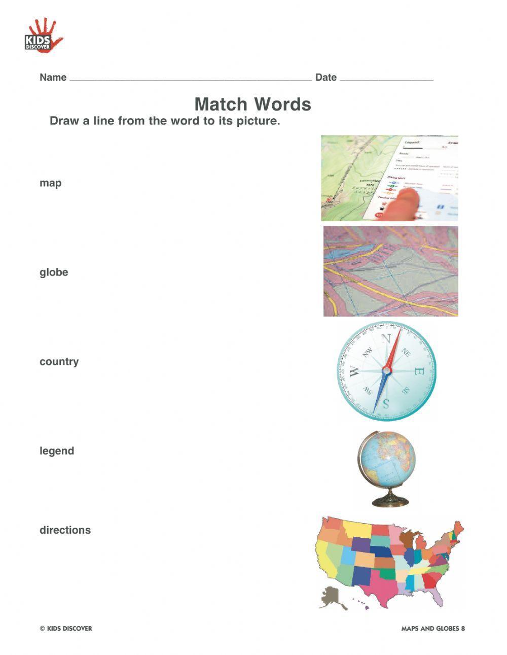 Globe And Map Printable Worksheets