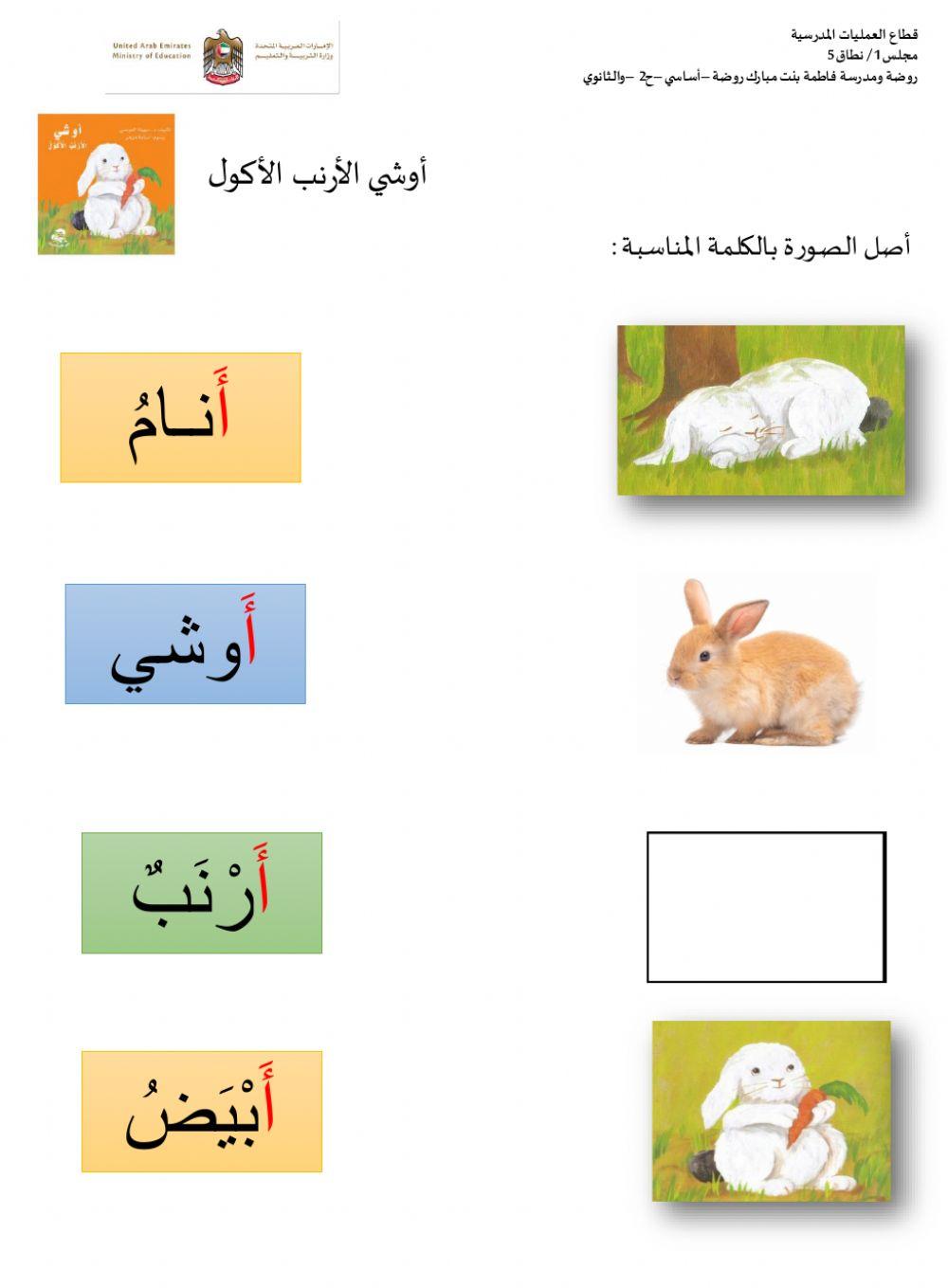 اربط الصورة بالاسم الصحيح