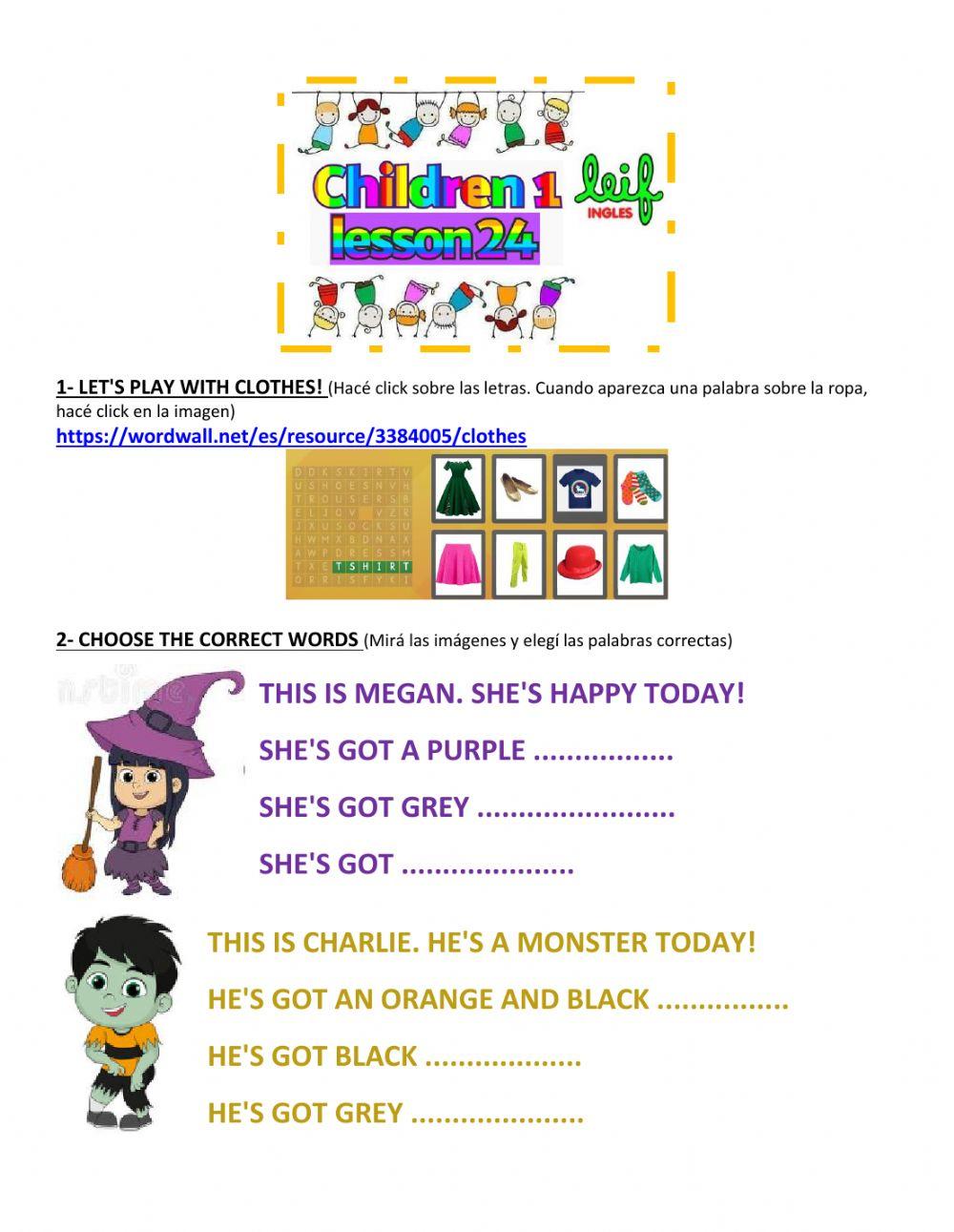 Children1 Lesson 24 Worksheet Live Worksheets Children1 Lesson 24 Worksheet Live Worksheets