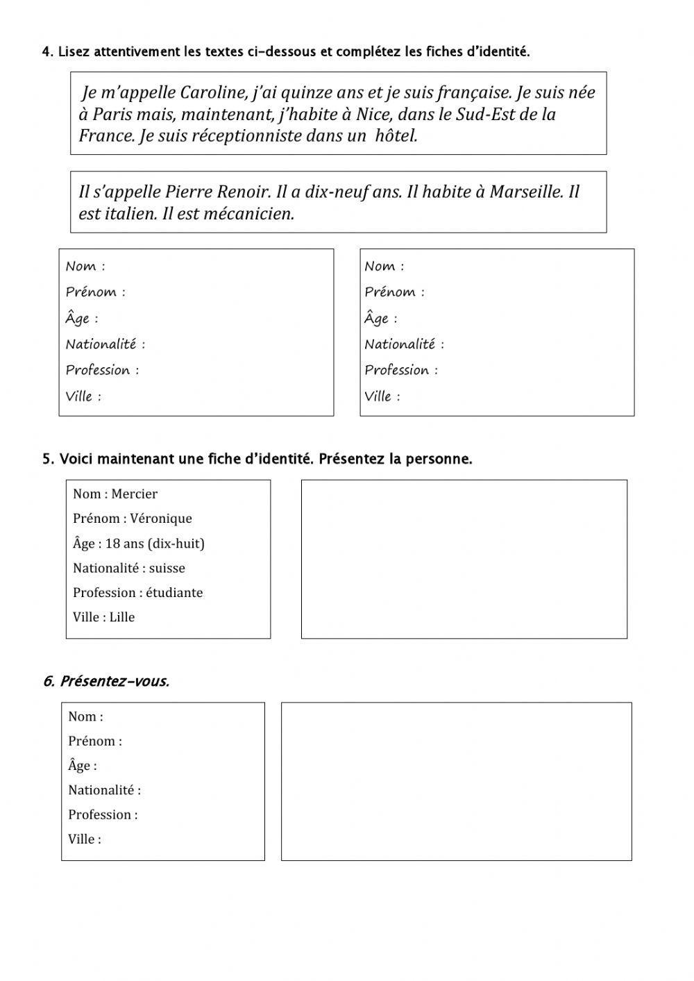 Fiche de présentation