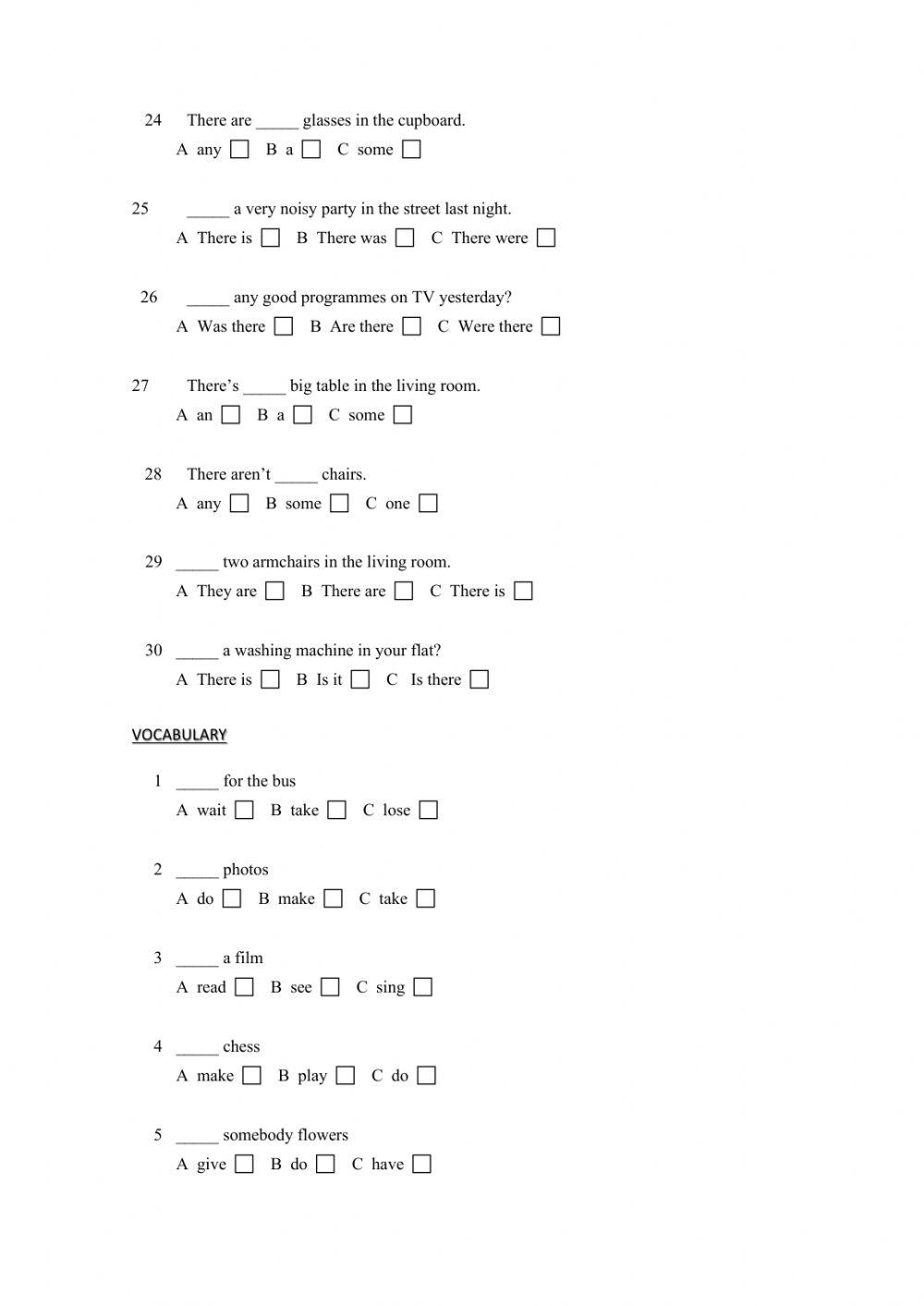 English file elementary units 5-8