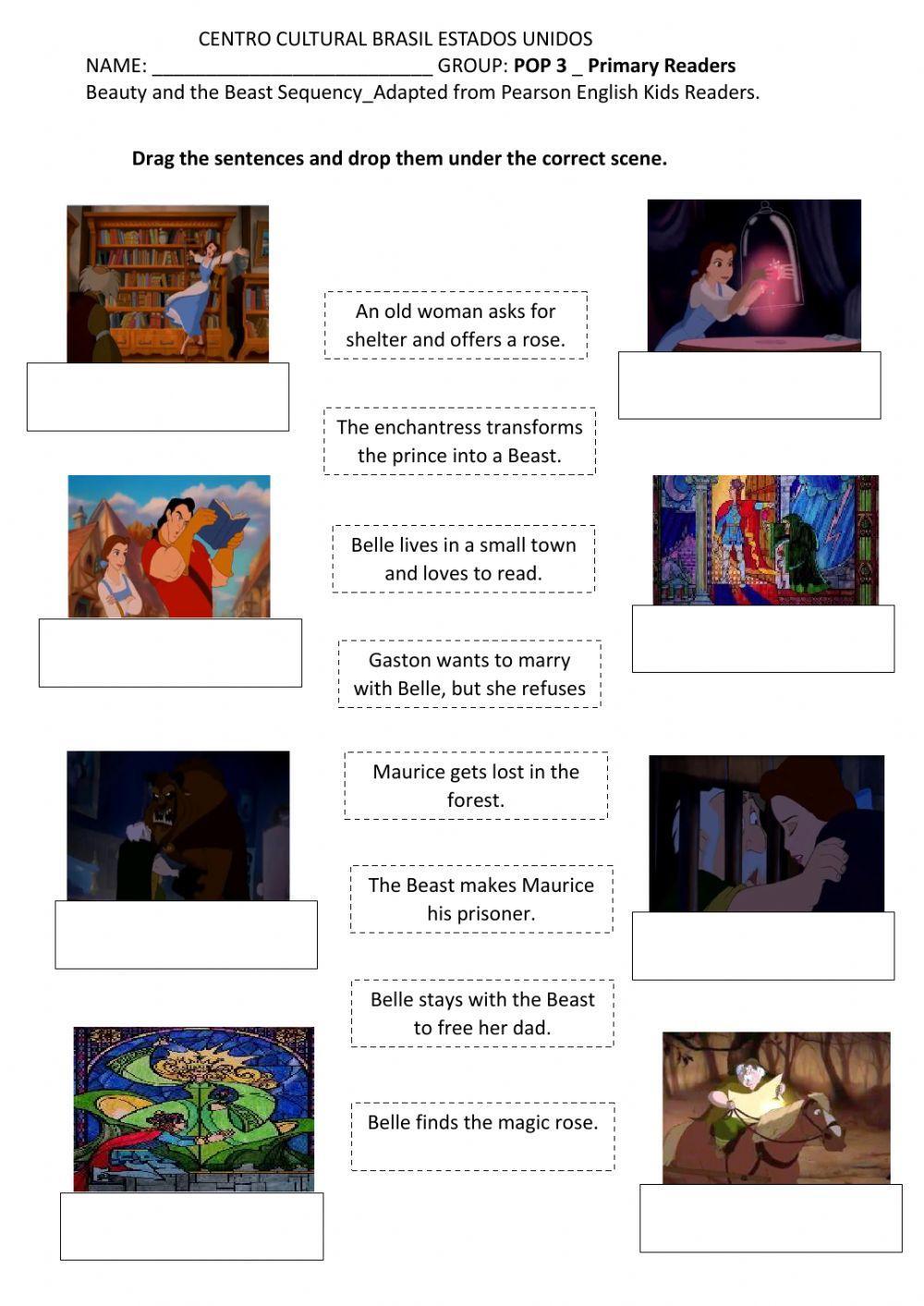 Beauty and the Beast Story Sequence
