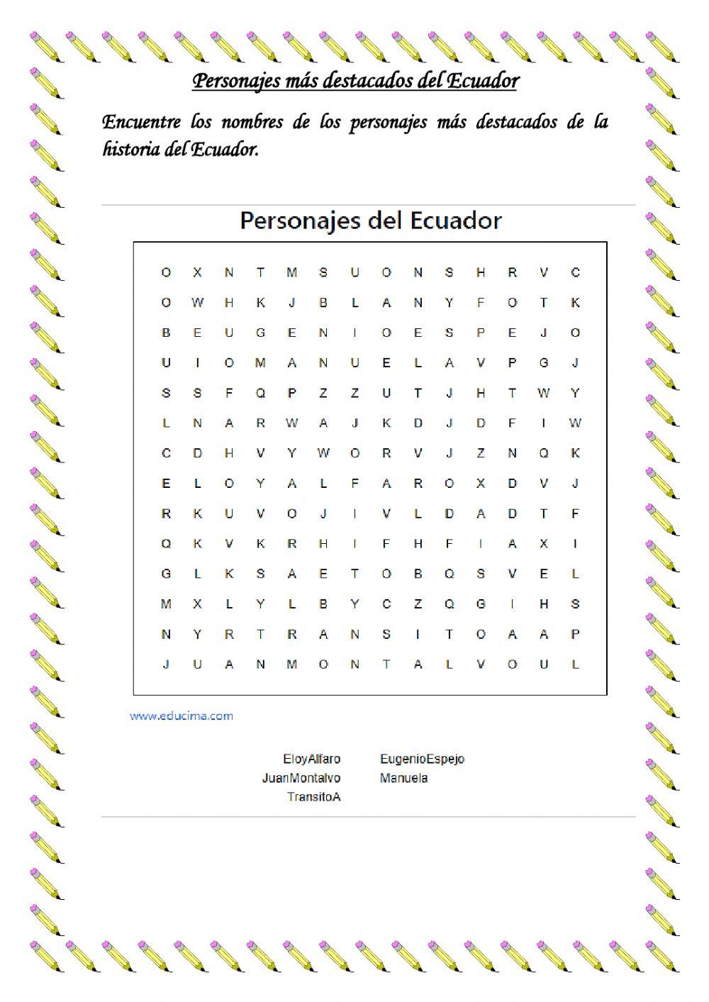 Personajes destacados del Ecuador