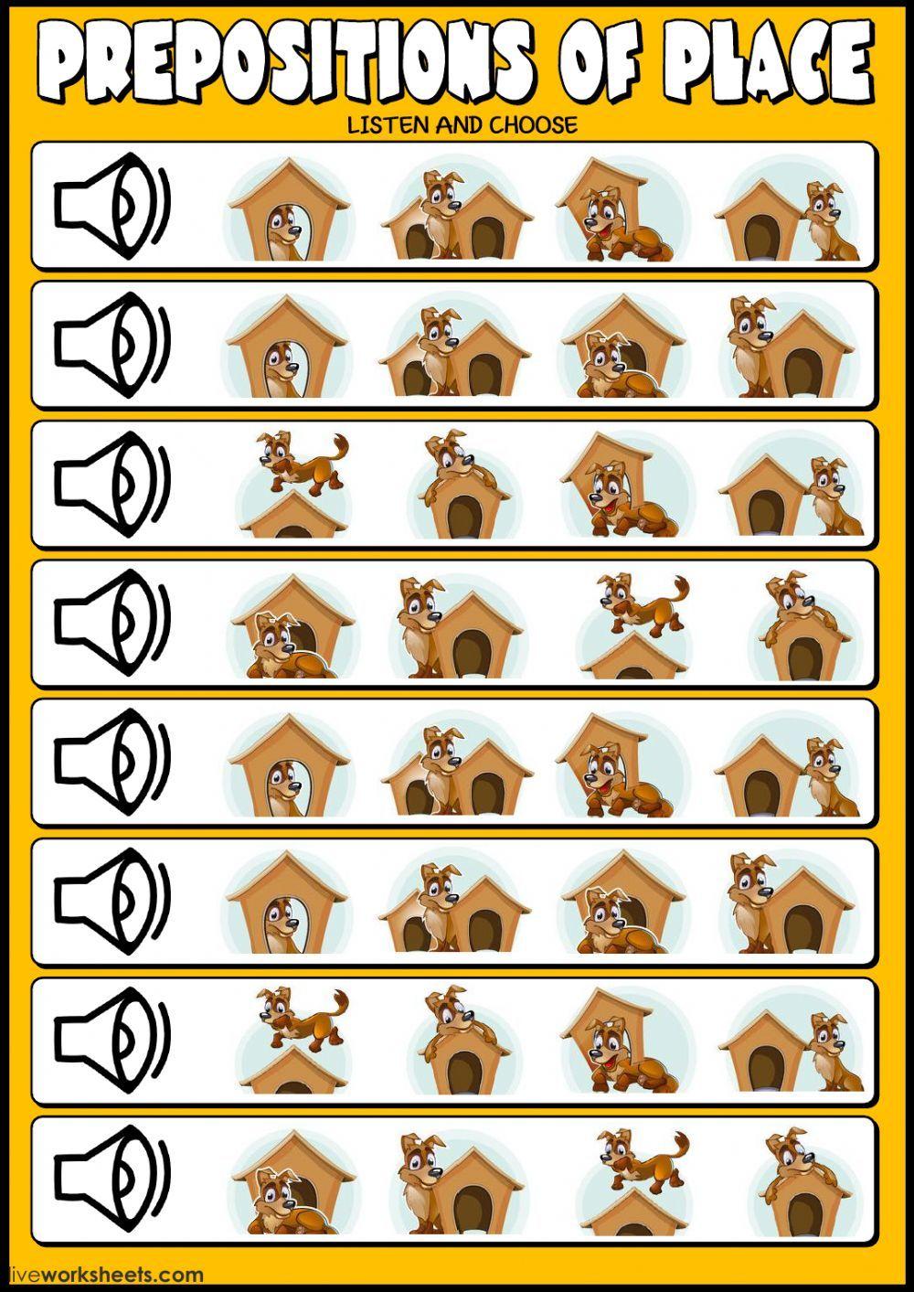prepositions - Where is the dog