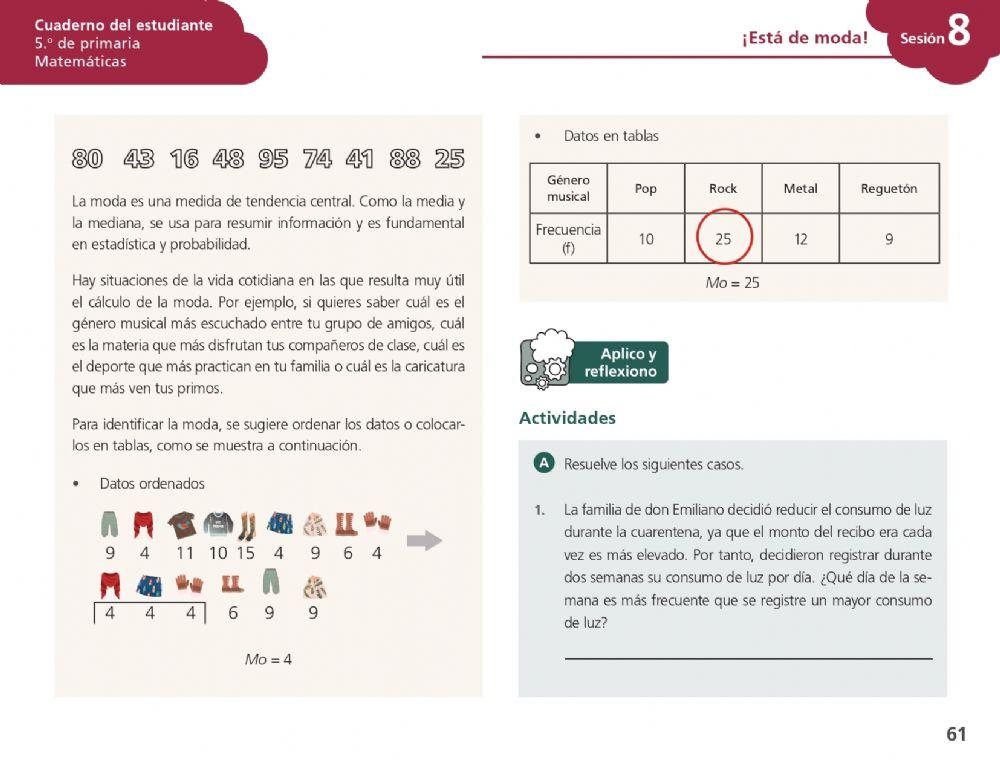 Media, moda y mediana