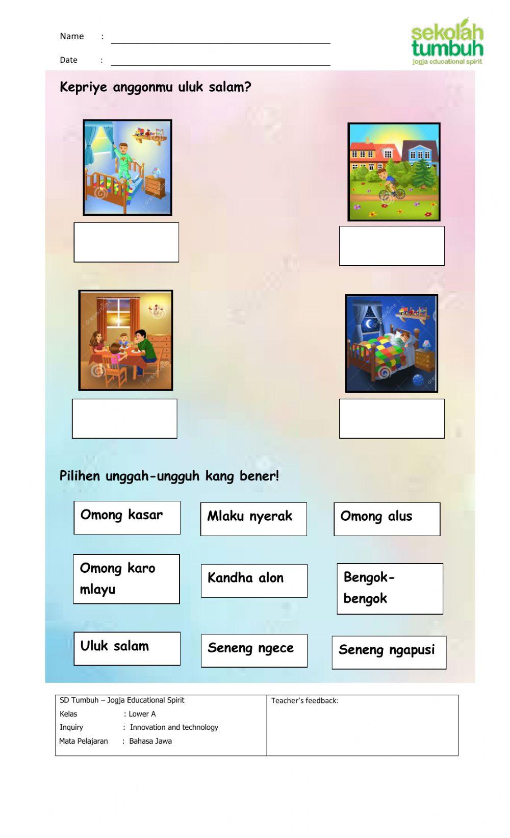 Bahas Jawa-Unggah Ungguh Basa