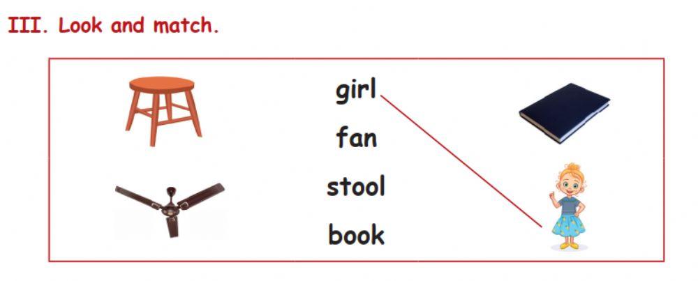 English - TERM - I - MATCH AND JOIN THE PICTURE - PG NO 91