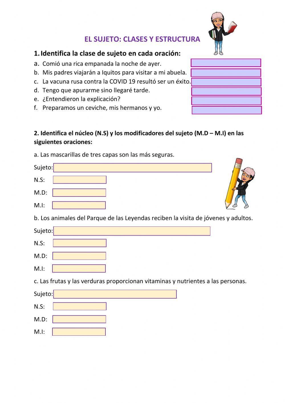 El sujeto, clasesy estructura