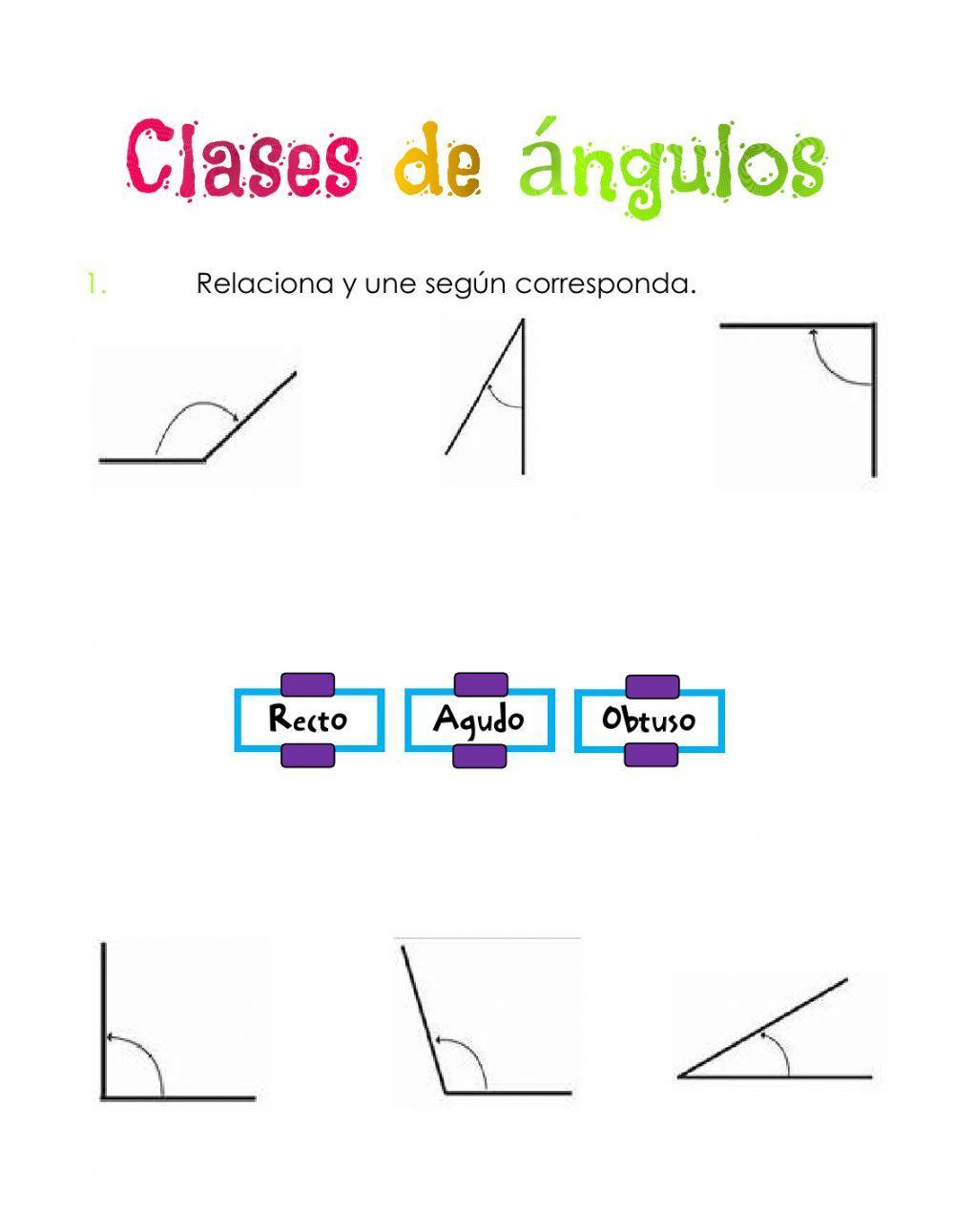Clasificación de ángulos