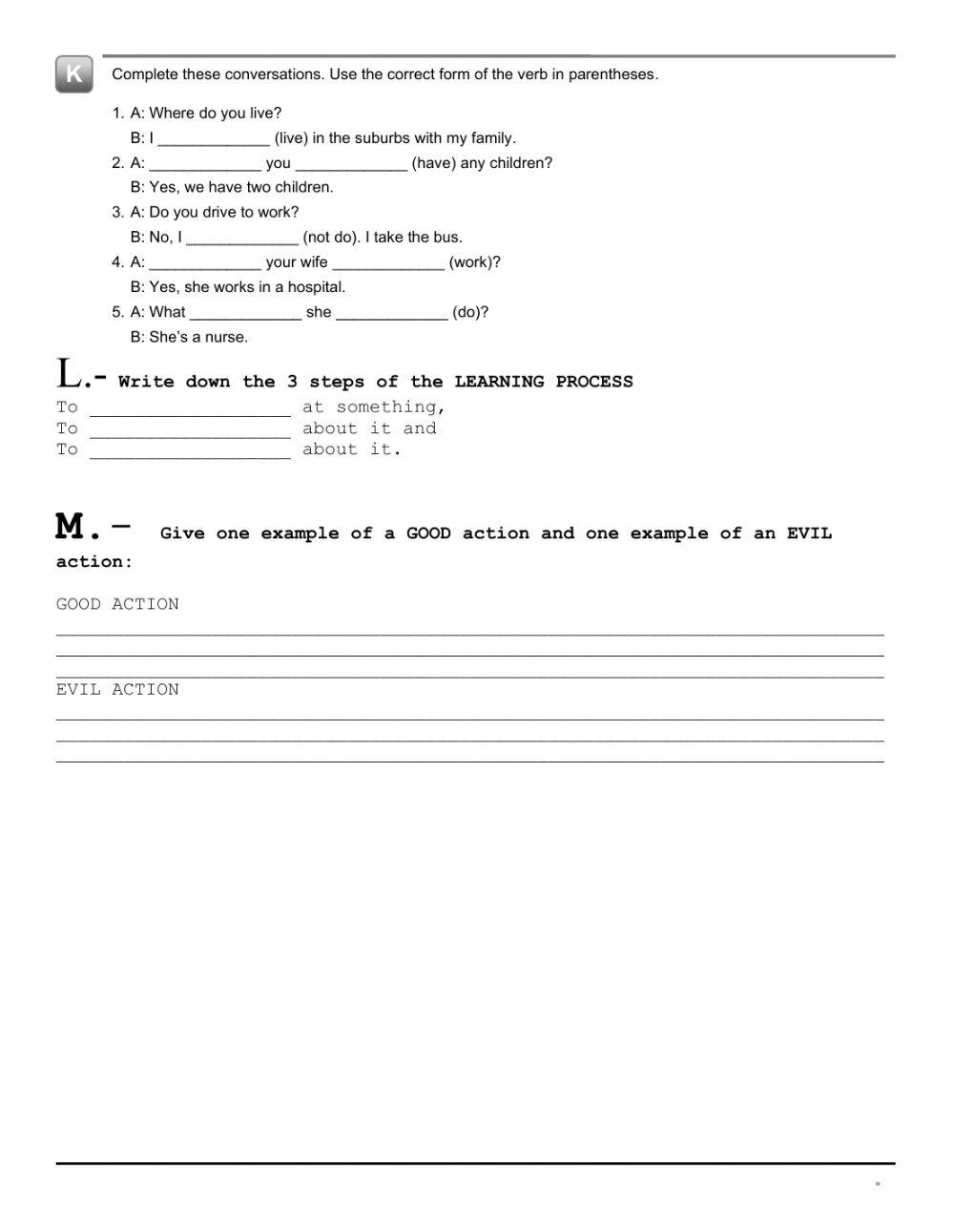 6th grade III bimester exam