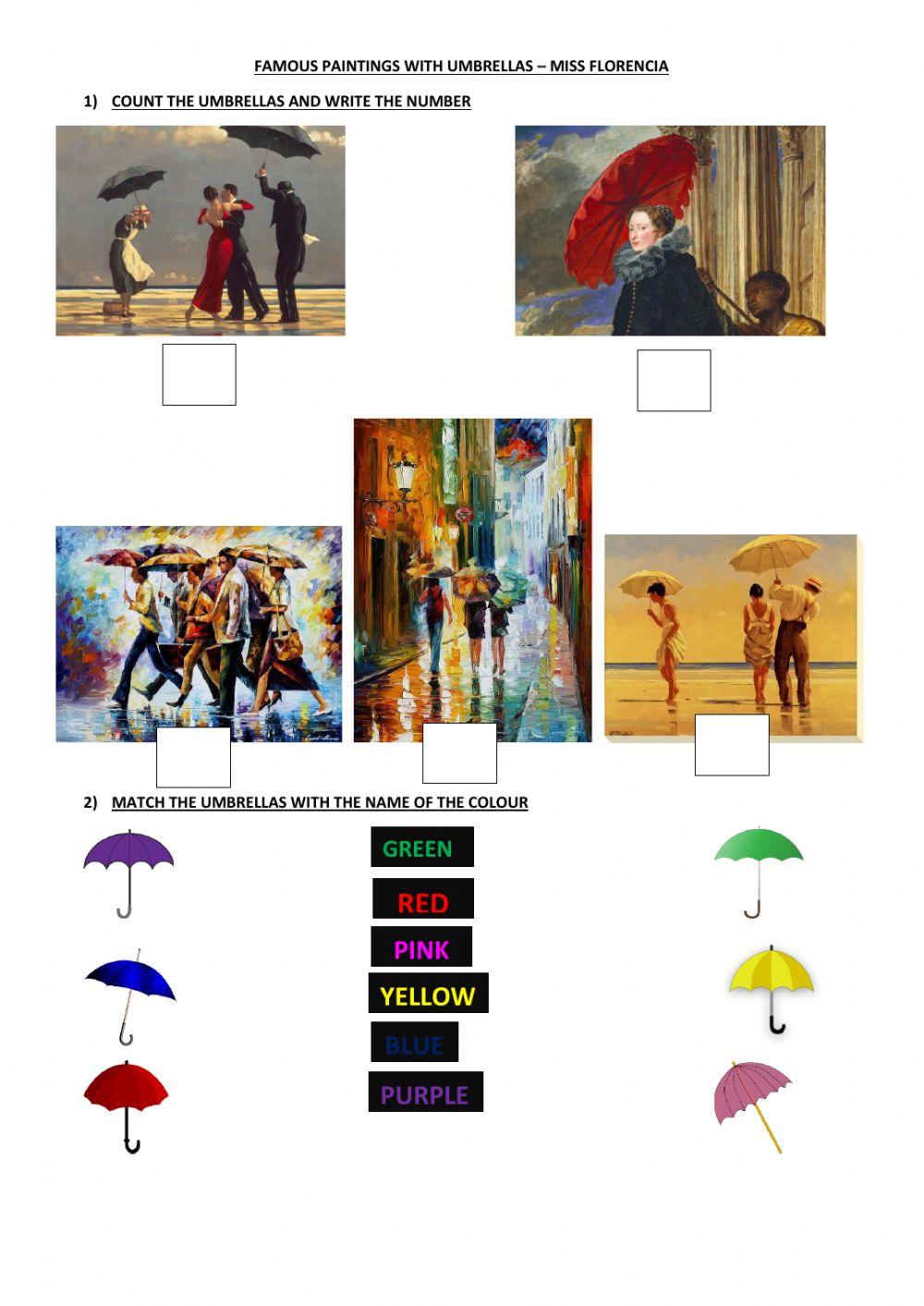 Famous Paintings with umbrellas