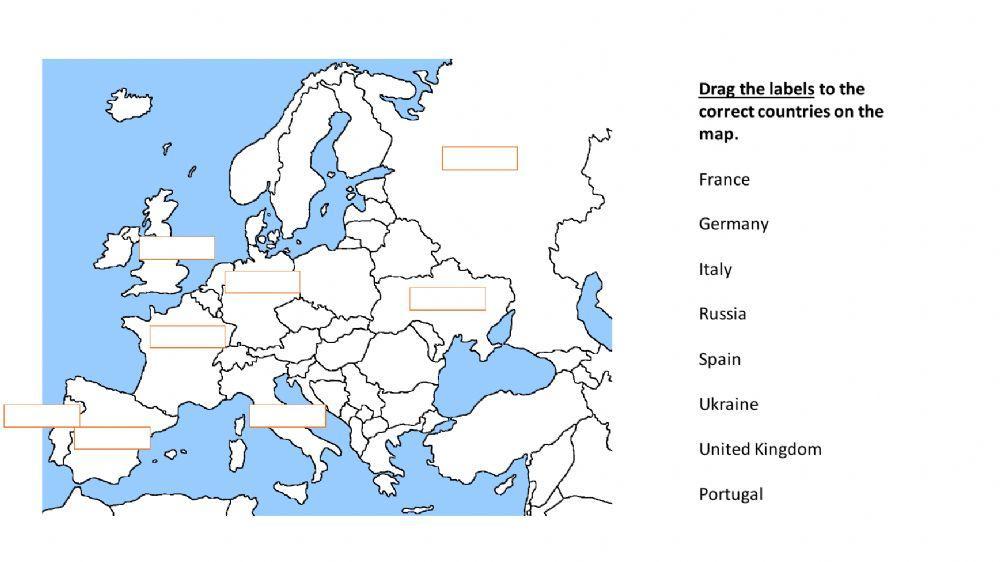 European Countries Political Map SS6G7