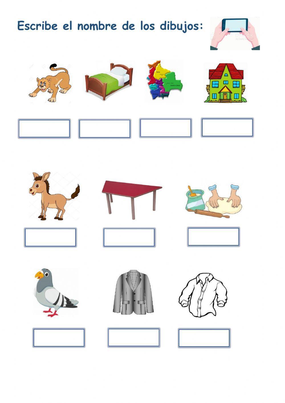 Escritura de palabras sencillas