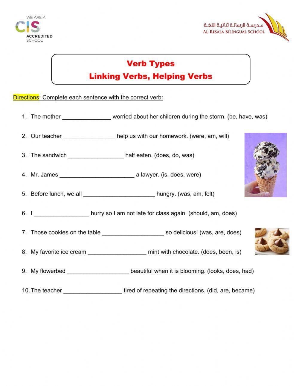 Helping and Linking Verbs