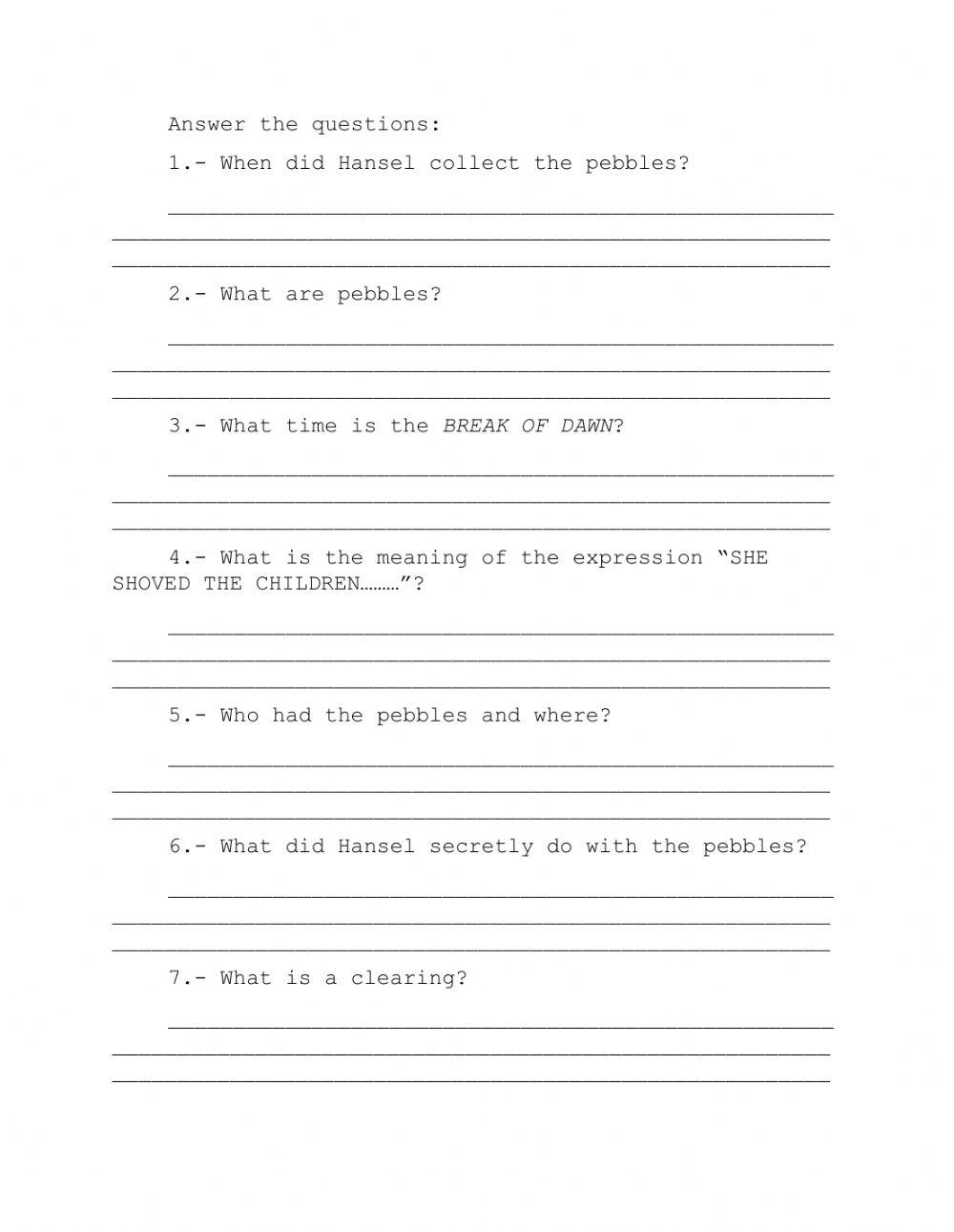 6th grade III bimester exam