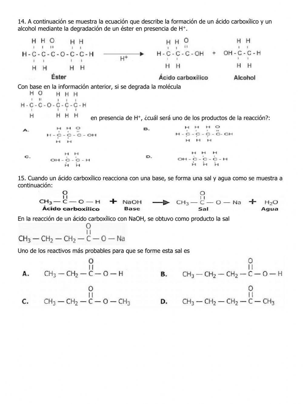 Funciones químicas orgánicas