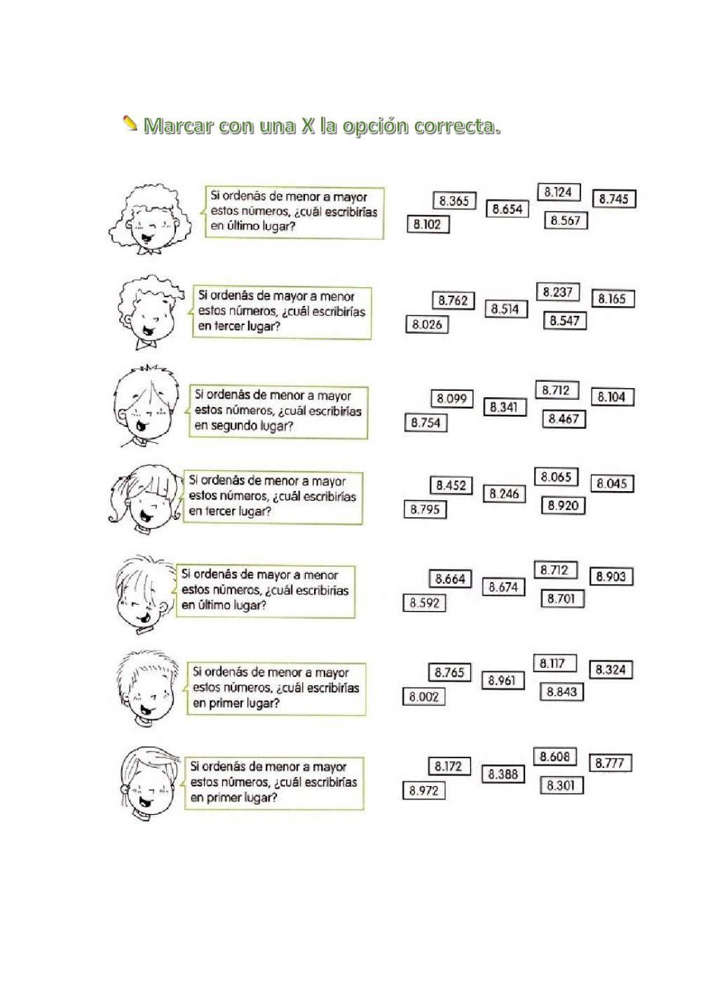 Orden en los números