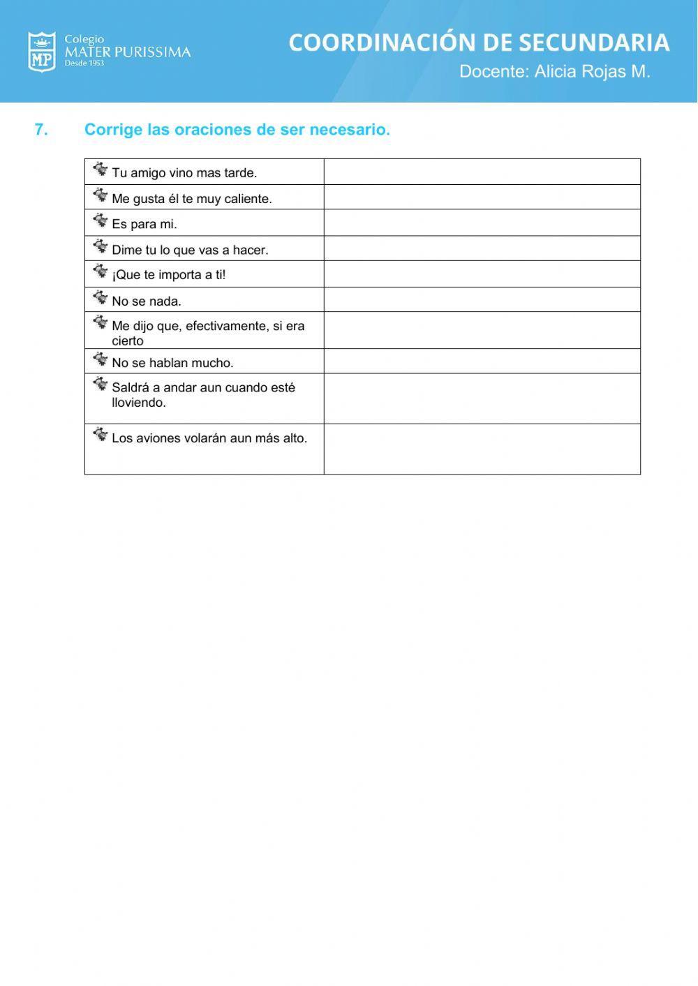 Tildación especial ii