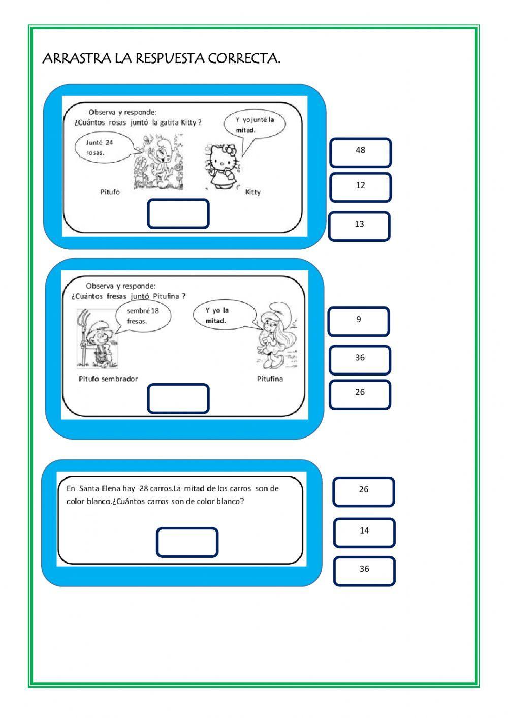 La mitad de un numero