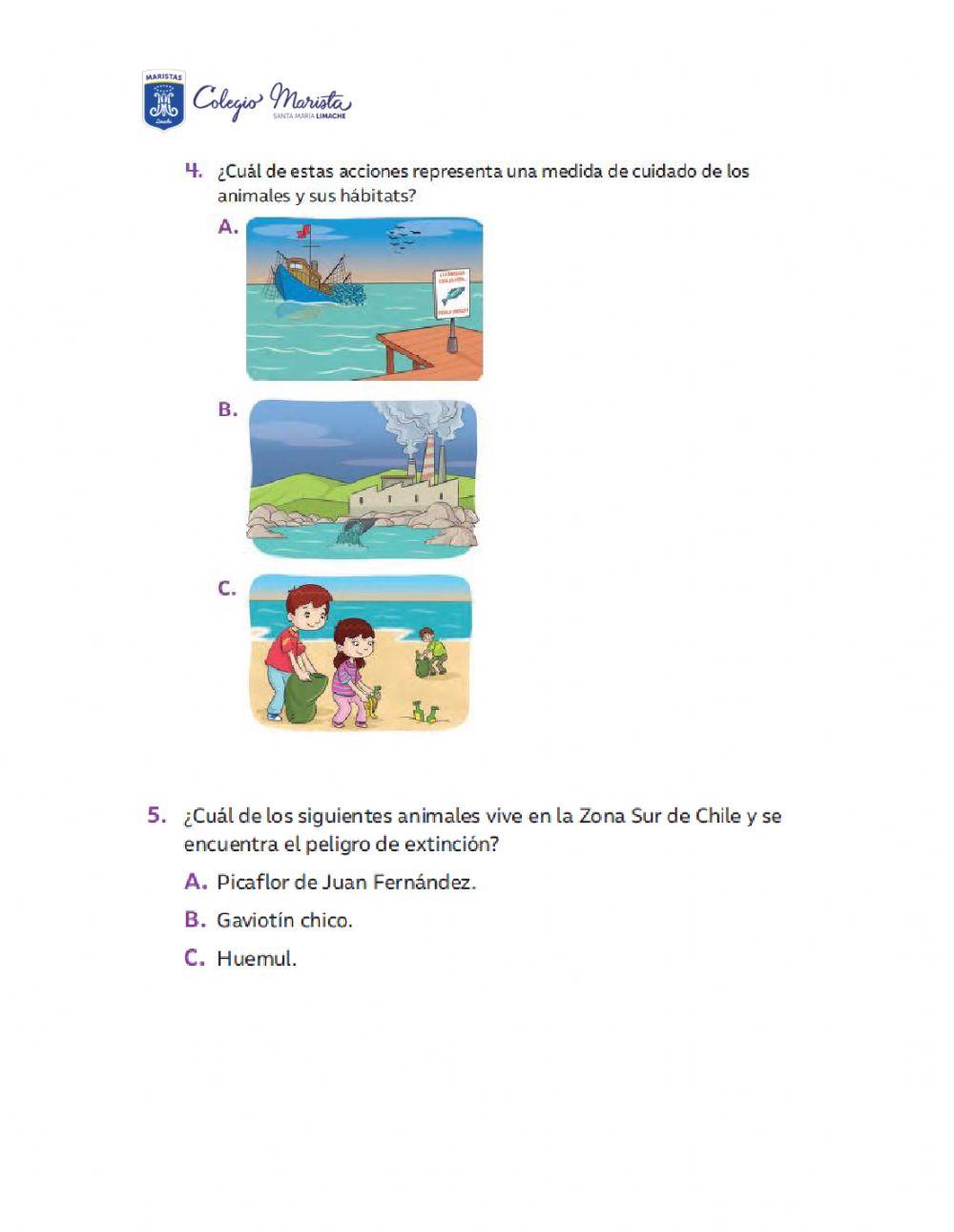 Animales, hábitat y peligro de extinción