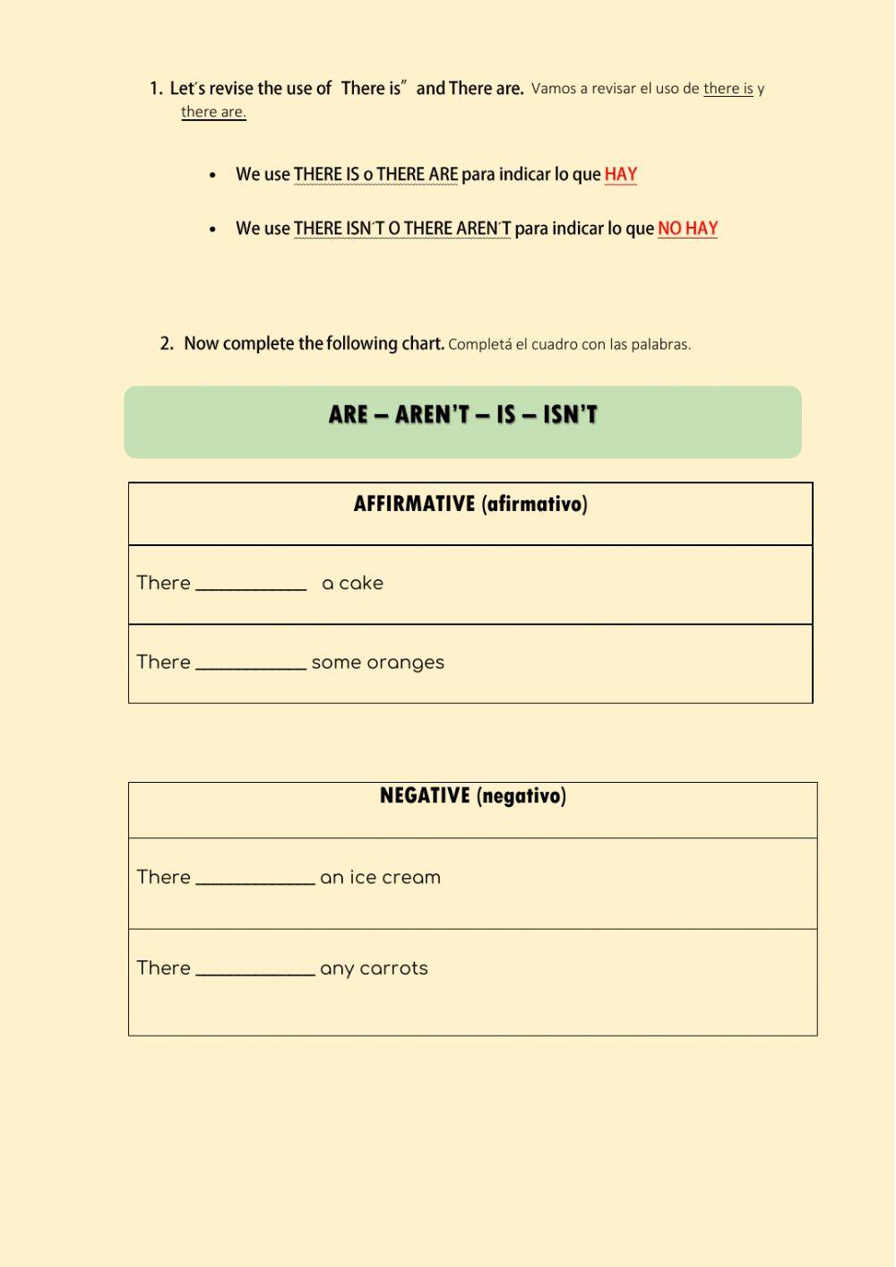 There is and there are