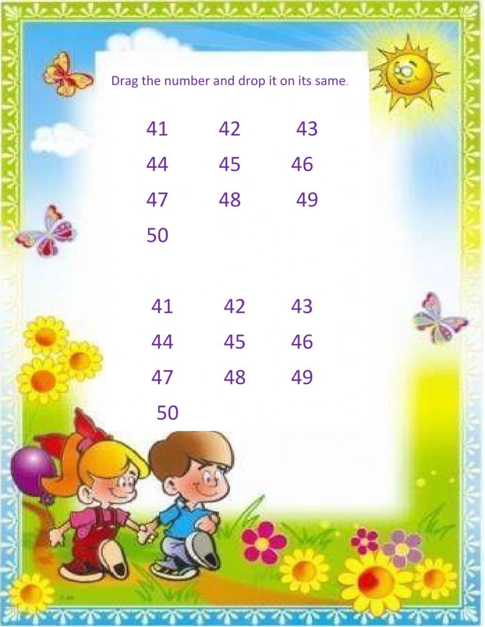 352404 numbers 41 to 50 tik10teacher