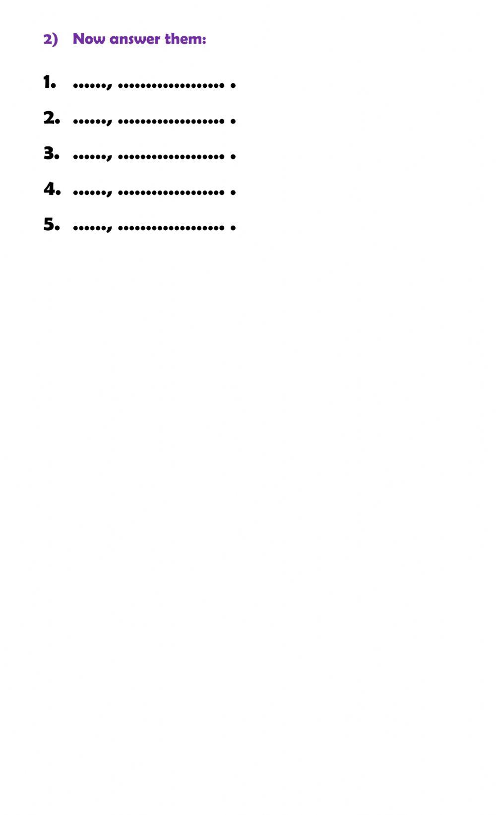 Present continuous - questions and short answers