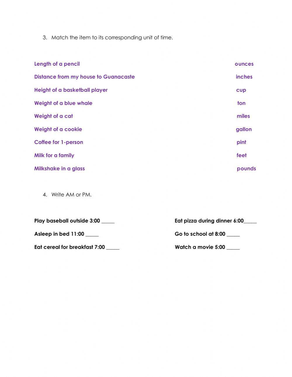 Units of measurement