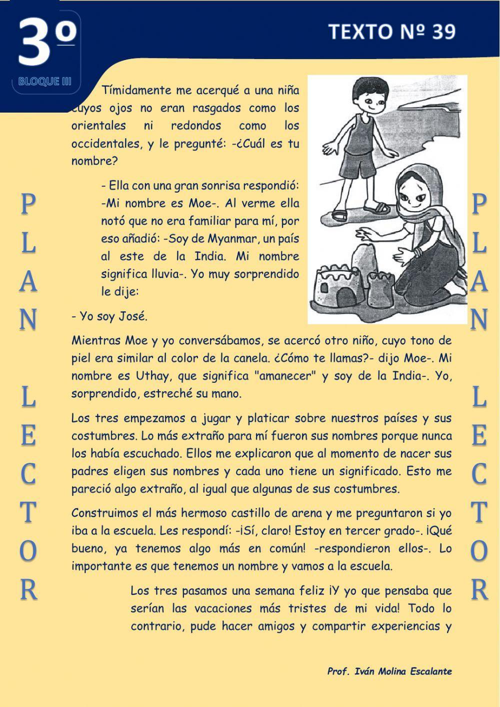 Texto nº 39 mis vacaciones de verano