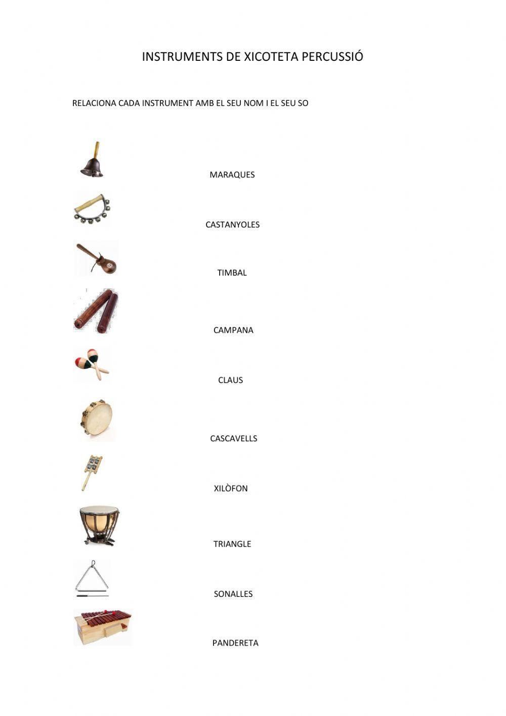 IINSTRUMENTS DE XICOTETA PERCUSSIÓ