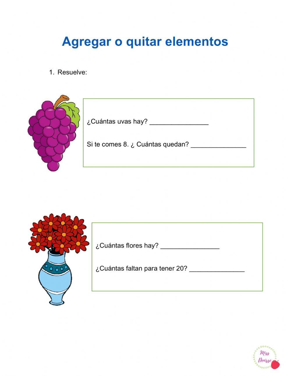 Agregar o quitar elementos