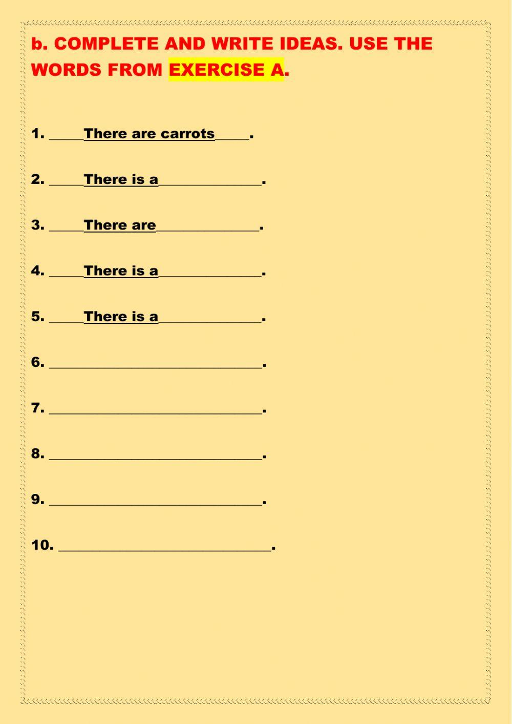 Look, unscrumble and complete.