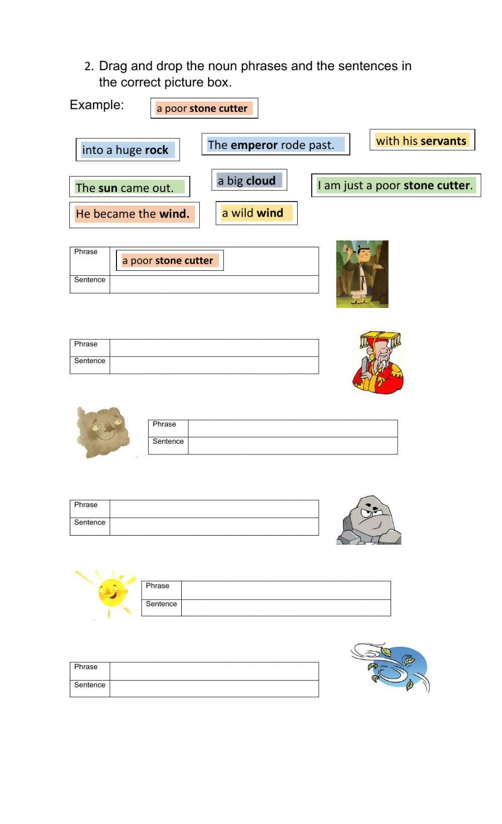 THE STONE CUTTER READING COMPREHENSION