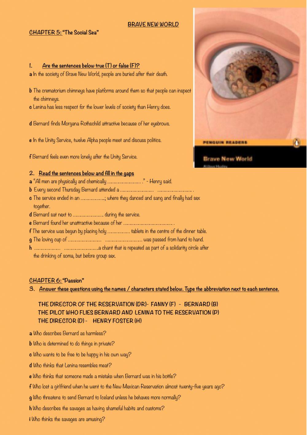 BRAVE NEW WORLD chapters 5 & 6