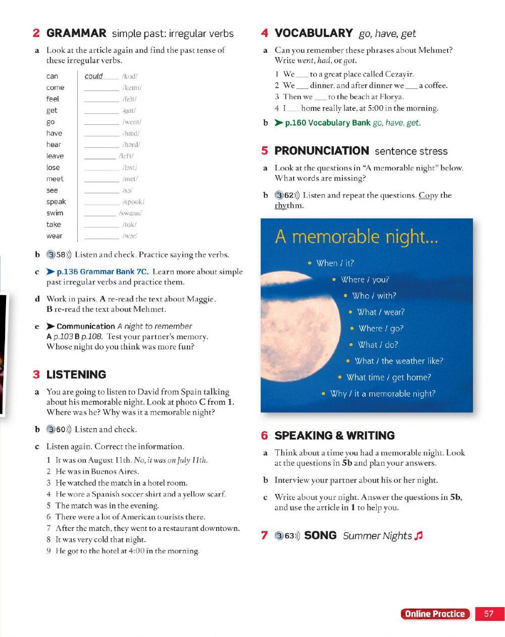File 7C: Student book pp.56-57 (English 2) online exercise for | Live ...