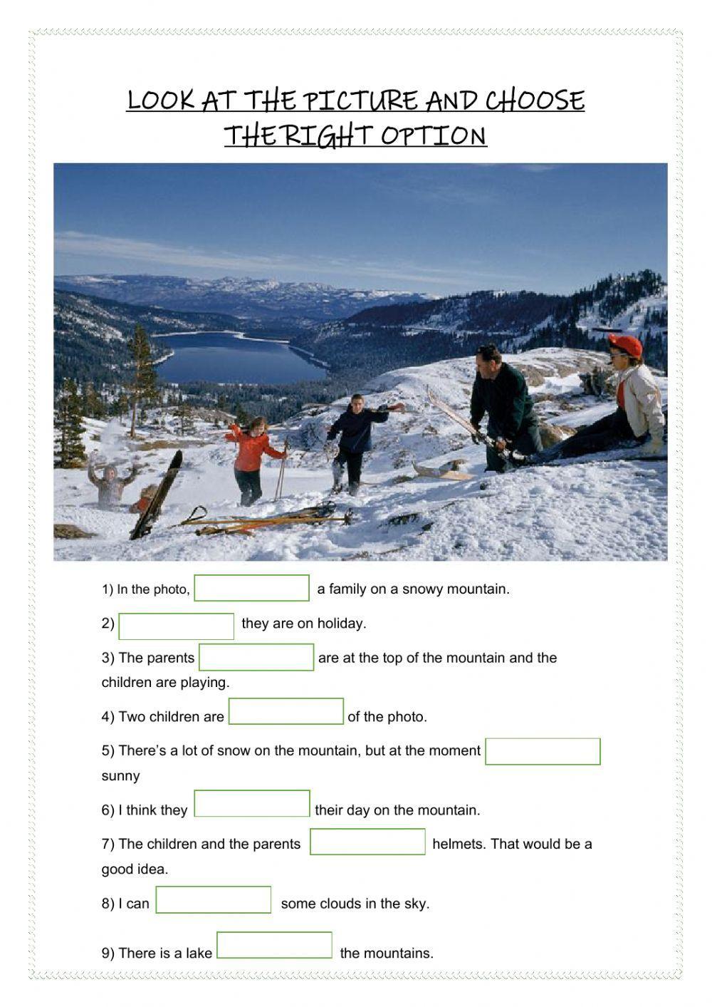 Describing a photo II