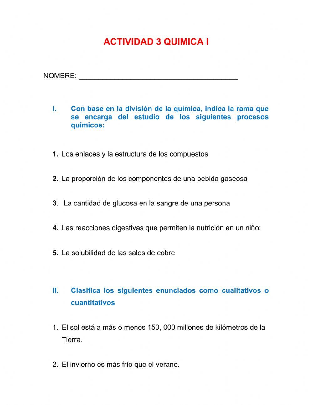 Ramas de la química