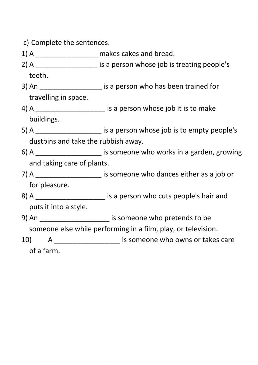 Spelling and Vocabulary Test