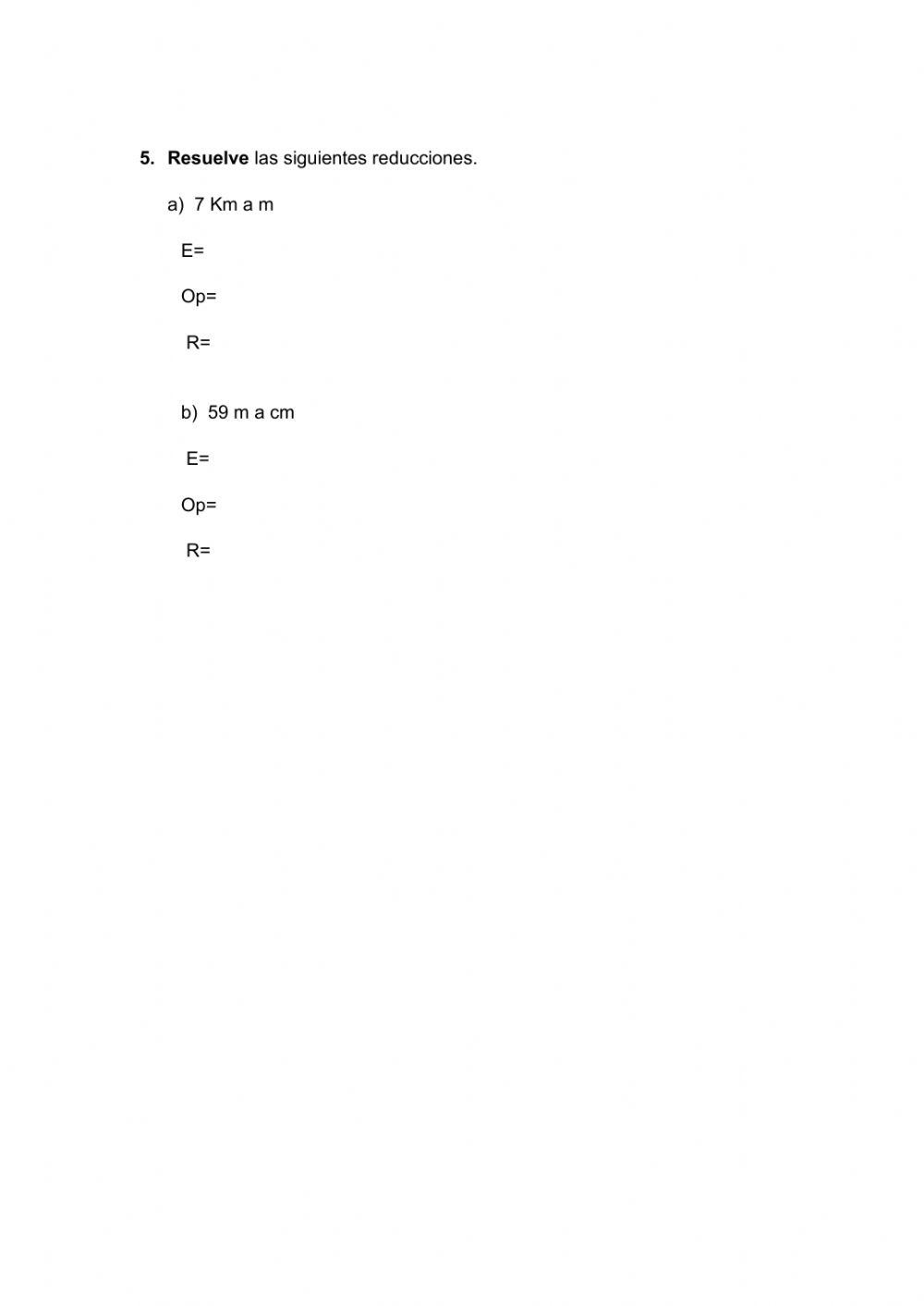 Prueba sumativa de medida y forma