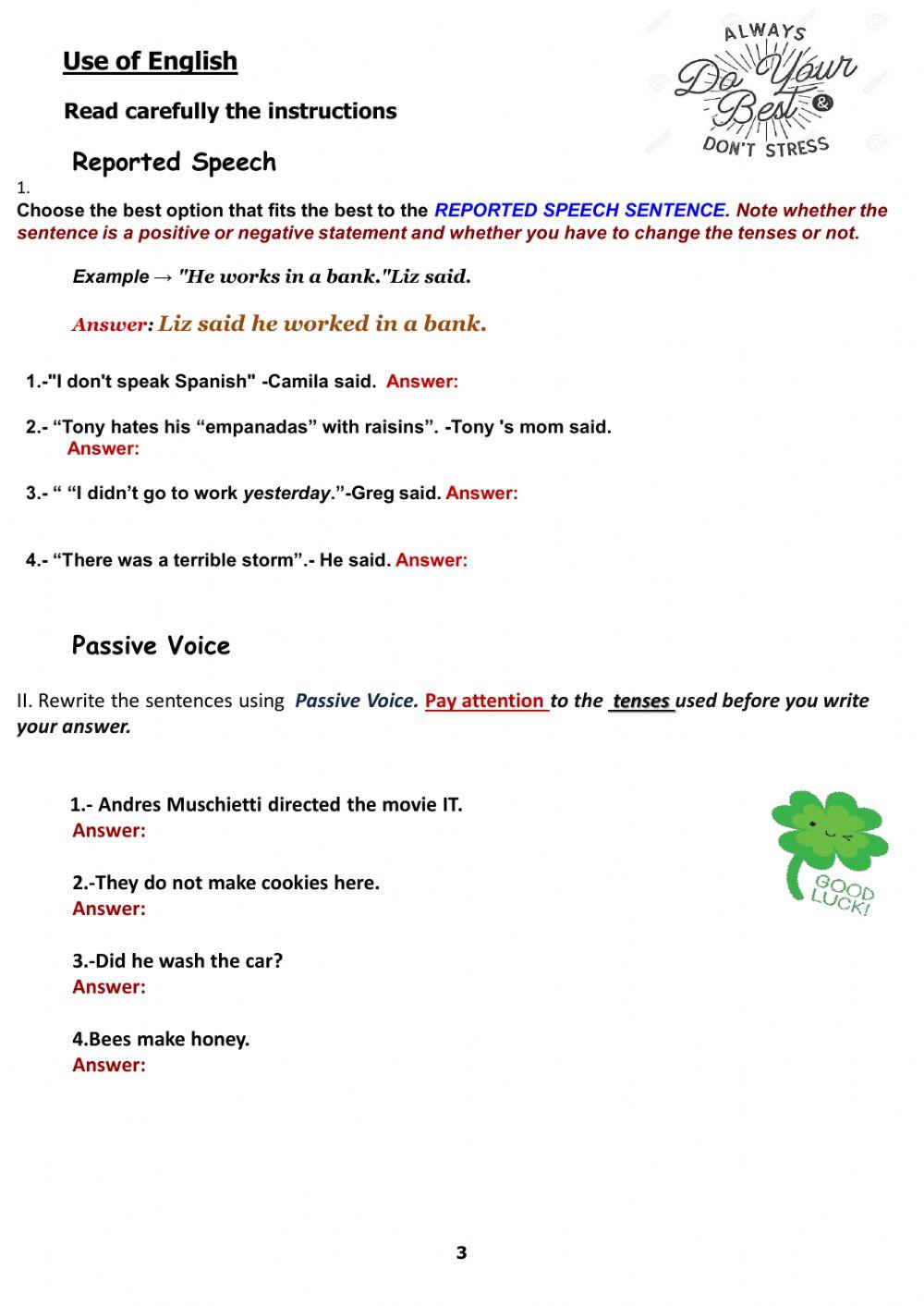 Reading  diagnostic test