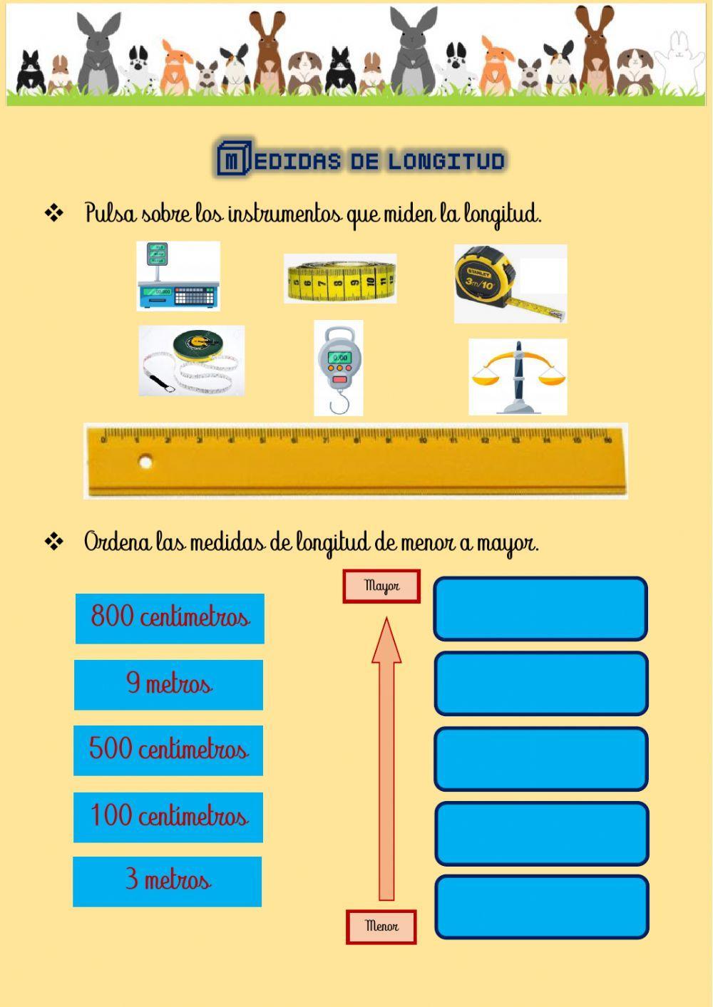 Medidas de longitud Medidas de longitud