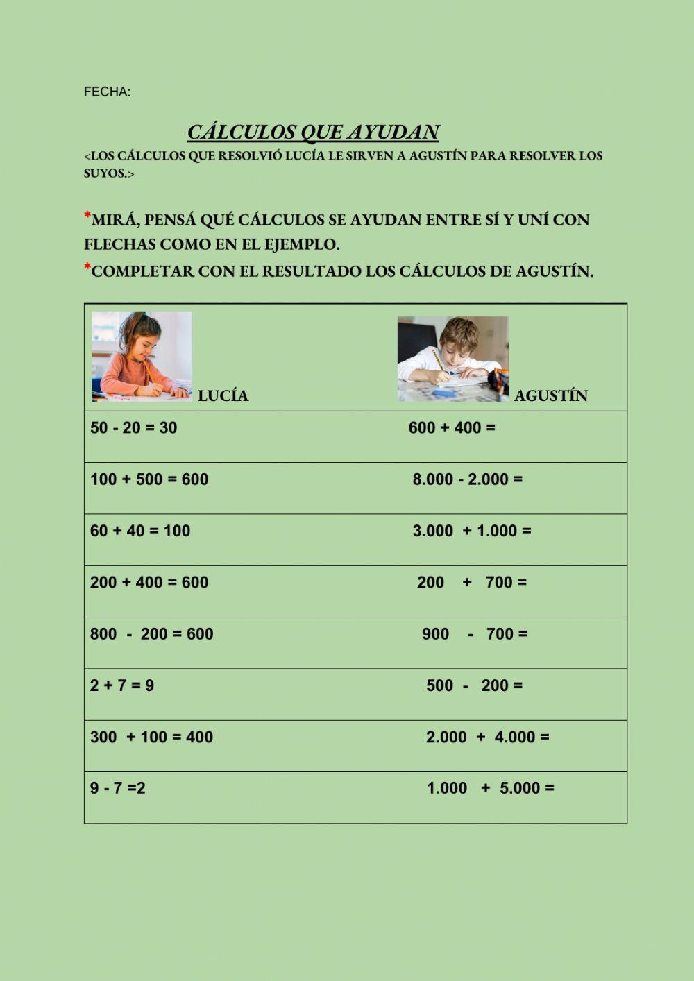 Cálculos que ayudan