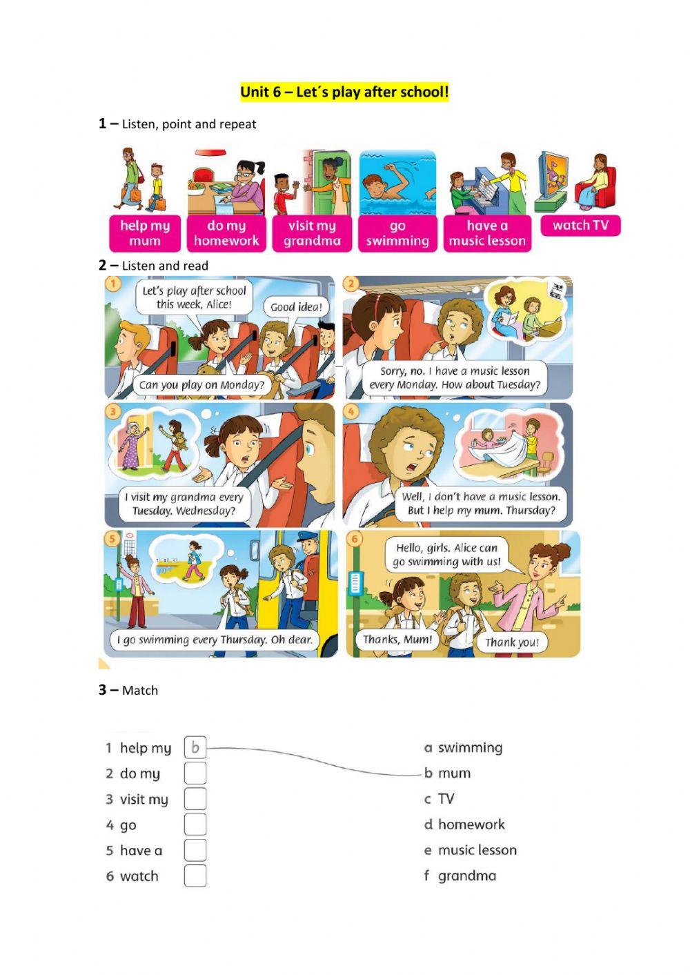 Unit 6 - Let-s play after school